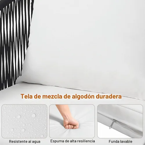 Vista 4 de Juego de 3 piezas de bistró giratorio para exteriores con mesa Negro