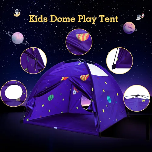 Vista 3 de Tienda de campaña para niños al aire libre, casa de juegos de interior para niños, tiendas de campaña para niños pequeños, juego de regalo