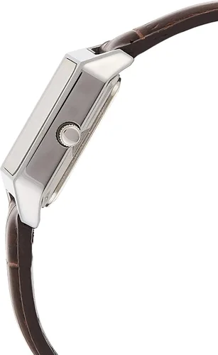 Vista 2 de Casio LTP-V007L-7B2 - Reloj de vestir rectangular de cuero para mujer esfera romana blanca Movimiento de cuarzo