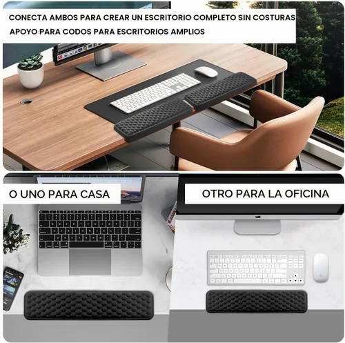 Vista 2 de JIKIOU Reposacoditos en forma de L para escritorio, almohadilla de espuma viscoelástica con soporte antideslizante para codo, paquete de 2 cojines