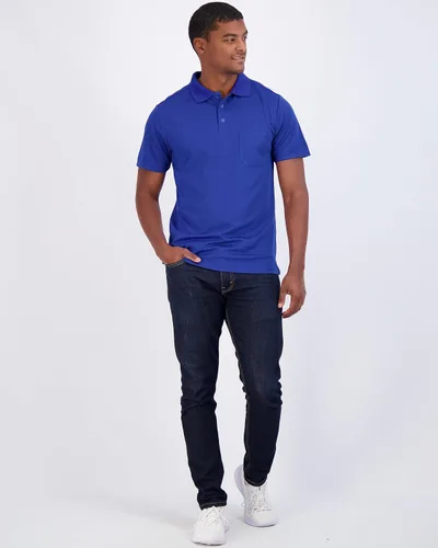 Vista 5 de Paquete de 3 Polo de manga corta para hombre, ajuste clásico, de secado rápido, cuello con bolsillo