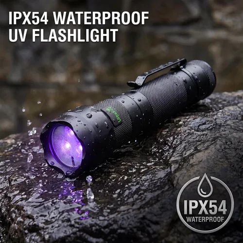 Vista 7 de ULTRAFIRE Linterna UV recargable de 365nm para resina que cura la luz UV