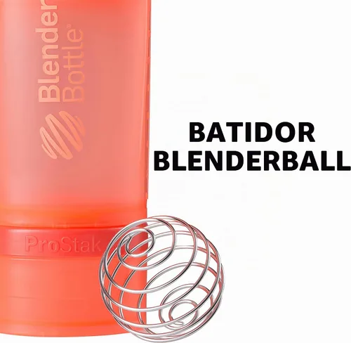 Vista 3 de Sistema BlenderBottle ProStak con botella de 22 onzas y almacenaje de giro y bloqueo, Gris (Pebble Gray)