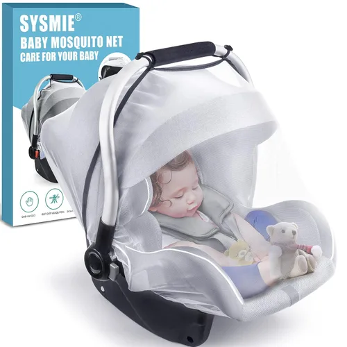 Vista 10 de Sysmie Mosquitera de bebé para asiento de coche infantil y cochecito Doona Negro