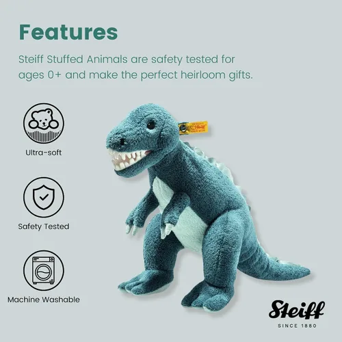 Vista 6 de Steiff Thaisen Tyrannosaurus T-Rex Dinosaur 14" Peluche Animal EAN 067129