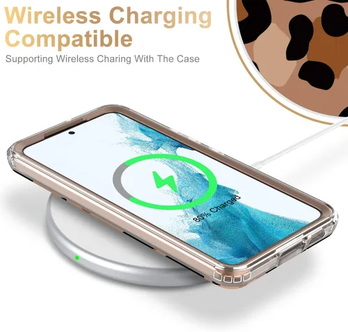Vista 6 de ESDOT Funda para Samsung Galaxy S22 Plus, grado militar, prueba de caída de 21 pies, resistente con diseños de moda para mujeres y niñas, funda