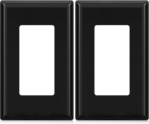 Vista 24 de ELEGRP Placas de pared decorativas sin tornillos de 1 banda, cubierta de placa frontal termoplástica irrompible para interruptor de salida