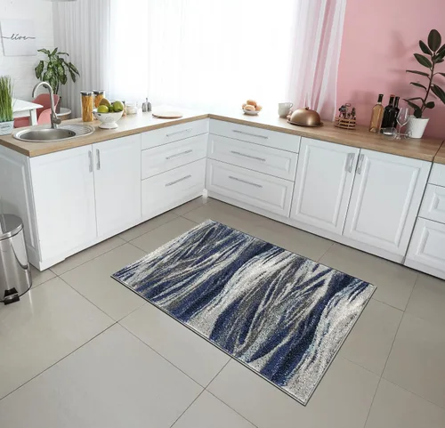 Vista 67 de Keen Home Design Alfombras de Área - 2x3 Que No Se Desprenden, Alfombras Abstractas para Cocina, Sala de Estar, Dormitorio, Comedor, Entrada Negro