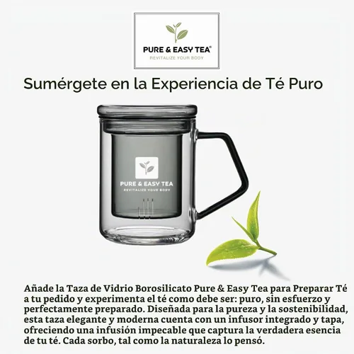 Vista 5 de Pure & Easy Tea Bolsas de filtro de té de alta calidad, infusores compostables sin blanquear con cordón para té de hojas sueltas, sobres desechables