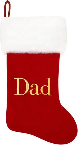 Vista 192 de Calcetines de Navidad bordados de 20 pulgadas con monograma, terciopelo negro con puño de felpa blanca supersuave, adornos clásicos para decoración