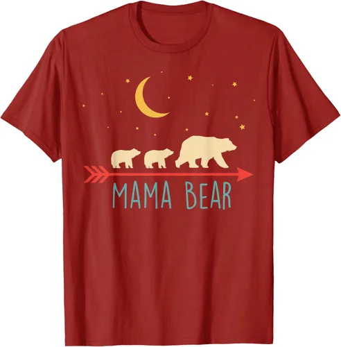 Vista 21 de Camiseta de mamá oso con 2 cachorros de dos veces Blessed Mama Bear, Negro, S
