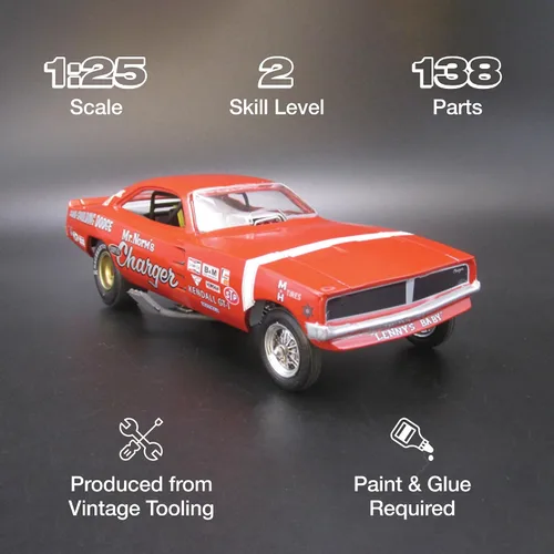 Vista 2 de Polar Lights Mr. Norm 1969 Dodge Charger Funny Car Kit de modelo a escala 1:25