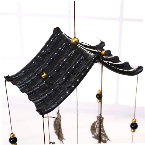 Vista 3 de BESTOYARD Abalorio de viento decoración de campana de viento Feng Shui, campana de viento china bendición colgante campanas de cobre colgantes Feng