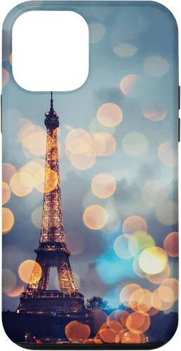 Vista 16 de iPhone 16 escénica Torre Eiffel París Francia por la noche Bokeh Majestic Case