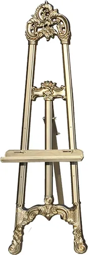 Vista 7 de Fuerte y duradero antiguo oro/plata/blanco 160CM trípode de pintura portátil artista caballete de plástico independiente para Dorado