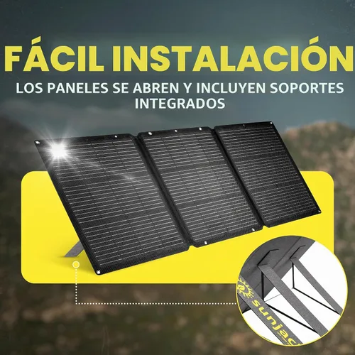 Vista 6 de SunJack Cargador de panel solar portátil plegable de 120W