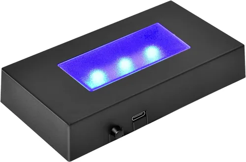 Vista 6 de IFOLAINA Base de luz LED, soporte de exhibición rectangular multicolor para arte de cristal, pedestal iluminado que cambia de color, pequeña base