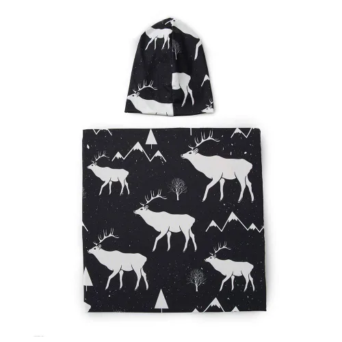 Vista 4 de Galabloomer Manta Envolvente para Recién Nacido con Conjunto de Gorro Bebé Niño Manta de Recepción Gris con Flechas