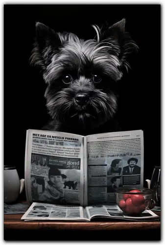 Vista 3 de Thuan Affenpinscher - Póster de lienzo con tus fotos, arte de pared para decoración del hogar, regalo conmemorativo para amantes de las mascotas