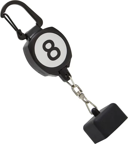Vista 9 de Soporte para tiza de billar, soporte para tiza de billar con llavero retráctil negro