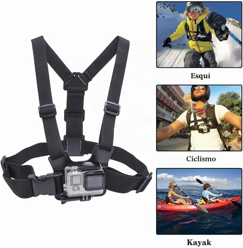Vista 7 de Soporte ajustable para arnés de correa de pecho para teléfono celular, soporte de clip para iPhone, GoPro Hero, AKASO, DJI Osmo cámaras de acción