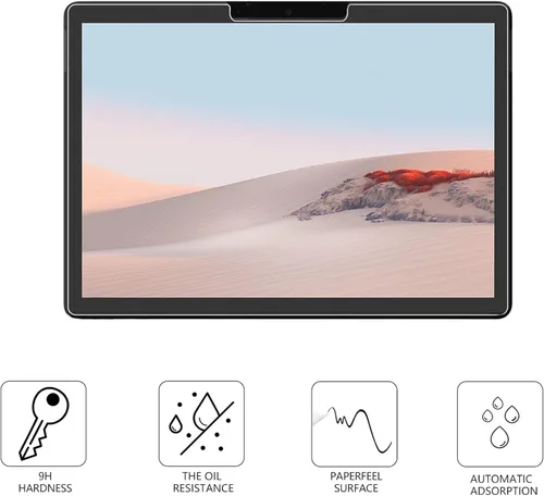 Vista 6 de Megoo WriteGlass - Protector de pantalla de vidrio mate para Microsoft Surface Go 4/3/2/1 de 10.5 pulgadas, paquete de 2, antirreflejos, sensación