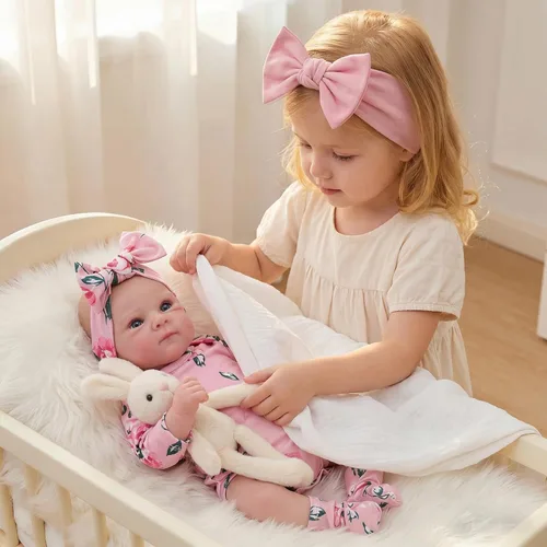 Vista 4 de FOCKOF Muñecas de Bebé Realistas Reborn - Muñecas de Bebé de la Vida Real de 18 Pulgadas Niña Muñeca de Bebé Realista con Accesorios para 3+ Años
