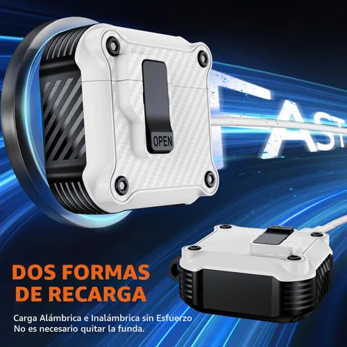 Vista 5 de Inesore Compatible con estuche para AirPods de 4ª generación, con kit de limpieza, cierre automático de presión seguro para nueva funda de carga