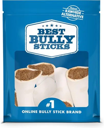 Vista 4 de Best Bully Sticks Huesos rellenos de bully – 3-4 pulgadas, 5 unidades (paquete de 1) – Golosinas de hueso de perro rellenas de larga duración