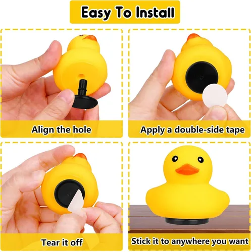 Vista 8 de 40 tapones de pato, soporte de pato de goma, soporte de pato de goma para tablero de automóvil y pantalla fija, regalo para los amantes