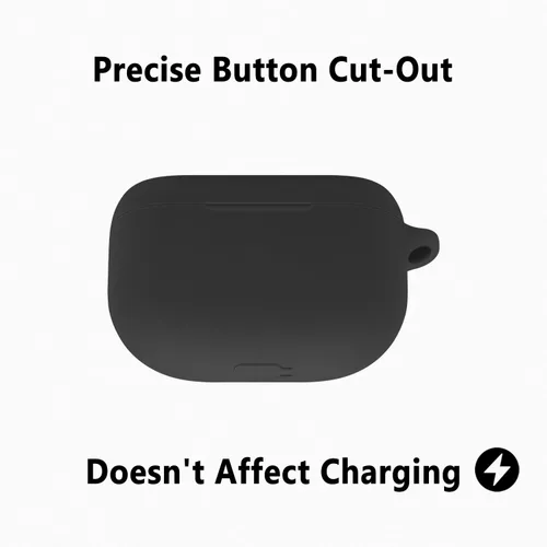 Vista 5 de Geiomoo Funda de silicona para Jabra Elite 8 Active, Jabra Elite 8 Active Gen 2, Jabra Elite 10, Jabra Elite 10 Gen 2, funda protectora con Negro