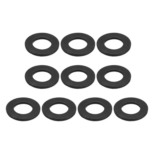 Vista 42 de Uxcell Arandela plana de acero al carbono para pernos M8, 10 piezas M8 x 16 x 1.5mm, aleación de acero negro oxidado de grado 8.8, sujetadores