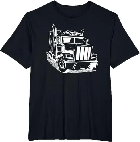 Vista 71 de Diesel Big Rig 18 Wheeler - Camiseta de camionero para camionero, Negro, S