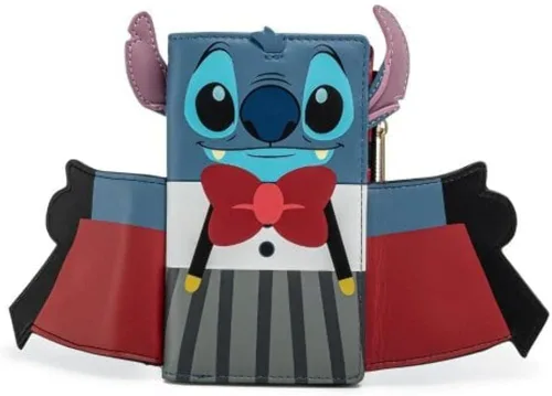 Vista 2 de Loungefly Disney Vampire Stitch Bowtie Wallet