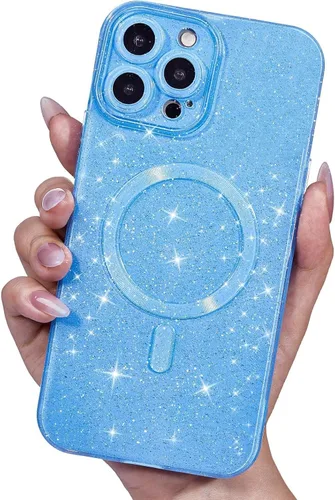 Vista 78 de LoeoeL Funda para iPhone 12 con Purpurina Compatible con Magsafe, Femenina Linda Brillante Magnética Mag Safe Bonita Funda para Teléfono