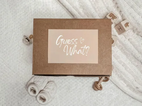 Vista 3 de Caja de anuncio de embarazo "Hi Grandma & Grandpa" Dile a tus padres que estás embarazada Body sorpresa para revelar el embarazocaja de regalo