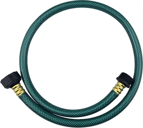 Vista 40 de Darnassus Manguera de jardín de PVC de 1/2 pulgada, color verde, resistente, con accesorios de latón macizo, sin fugas, flexible, para exteriores