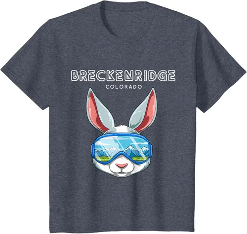 Vista 58 de Breckenridge Colorado USA - Camiseta de esquí y snowboard de conejo, Negro, S
