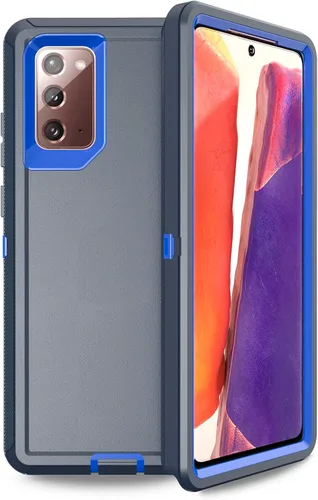 Vista 13 de Funda Anloes para Samsung Galaxy Note 20 5G, funda para teléfono resistente, a prueba de golpes y polvo, 3 en 1 con protector de goma
