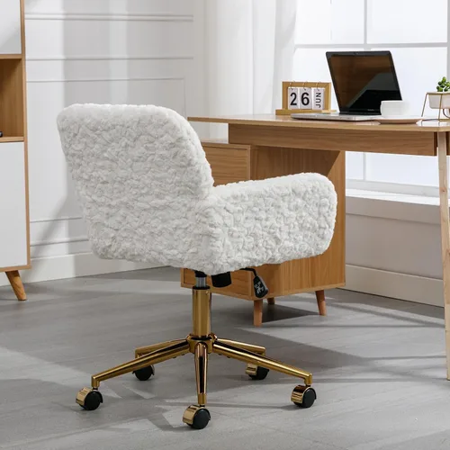 Vista 3 de Silla de oficina simple y moderna silla cómoda para escritorio, silla de oficina ancha, sillas de trabajo para oficina en casa para adultos