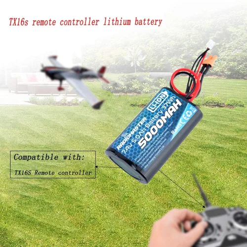 Vista 2 de 2S 7.4V 5000mah 37wh batería TX16S TX18S TRemote Control Transmisor JST-XH y XT30 enchufe gran resistencia