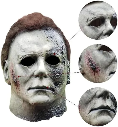 Vista 3 de Máscara de Michael Myers para adulto, máscara de disfraz de Michael Myers