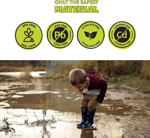 Vista 5 de Western Chief - Botas de lluvia impermeables, de PVC, con luz, para niños
