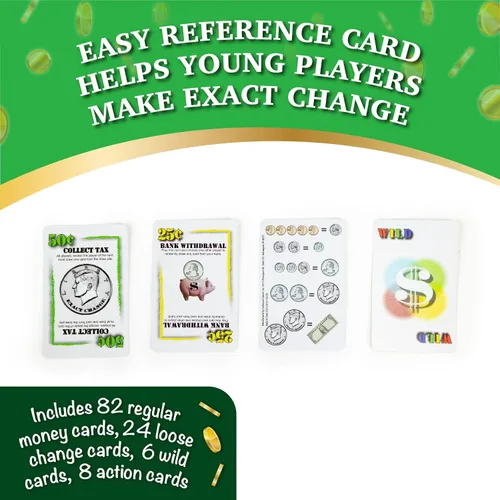 Vista 6 de Juego de cartas de cambio exacto - Juego educativo de conteo de dinero para niños