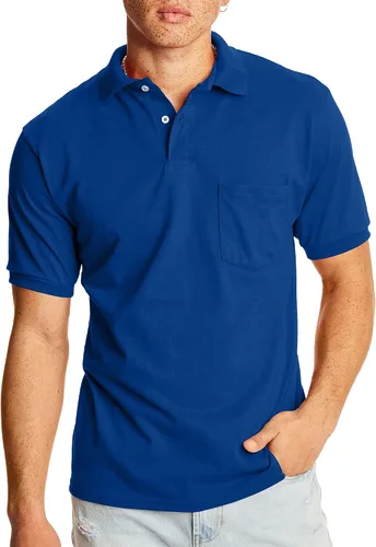 Vista 2 de Hanes Polo EcoSmart de manga corta para hombre, paquete de 2