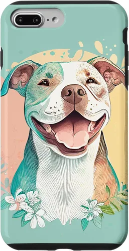 Vista 12 de Pit Bull - Carcasa para iPhone 17, diseño artístico de Pitbull para mujer