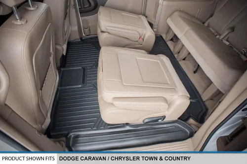 Vista 4 de MAXLINER - Juego de alfombrillas de 3 filas para Chrysler Town & Country 2008-2016