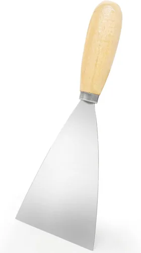 Vista 7 de Cuchillo de masilla, raspador de metal de 1 pulgada, cuchillos de mango de madera para paneles de yeso, calcomanías, papel de pared, parches