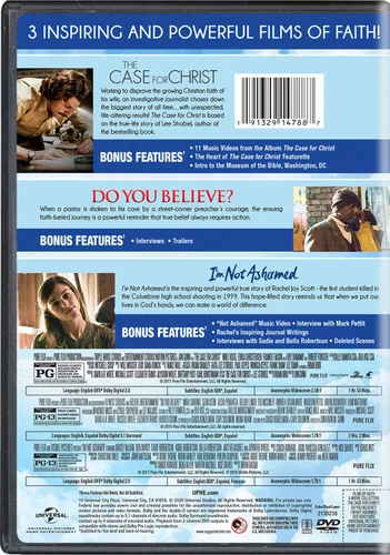 Vista 2 de Films of Faith 3-Movie Collection The Case for Christ Do You Believe Im Not Ashamed DVD