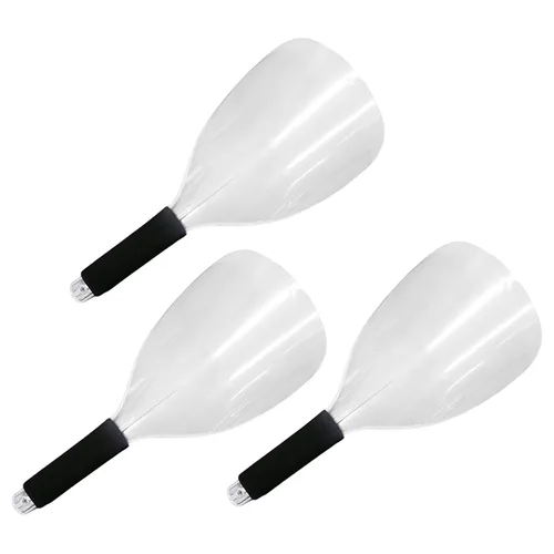 Vista 9 de EMVANV 3 protectores faciales de peluquería con mango de esponja, mascarilla de plástico para corte de pelo, protector de laca reutilizable